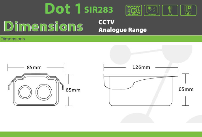 DOT1 SIR283 CCTV Camera Analogue Product