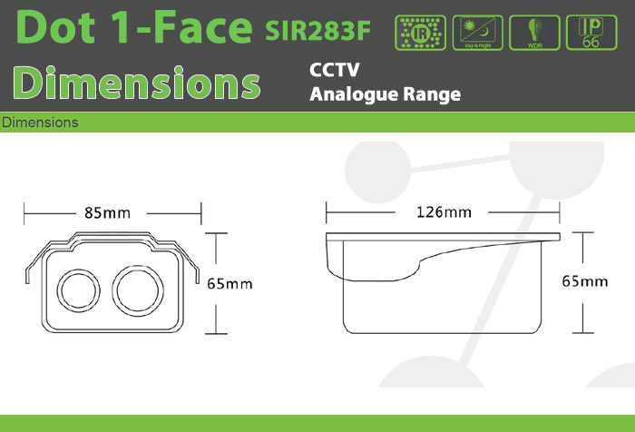 DOT1 FACE SIR283F CCTV Camera Analogue Product